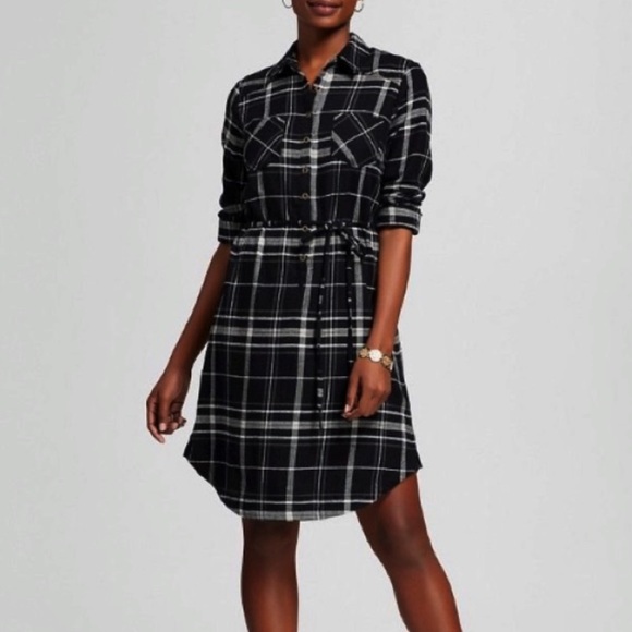 Plaid Flannel Fall Dress - Picture 2 of 7